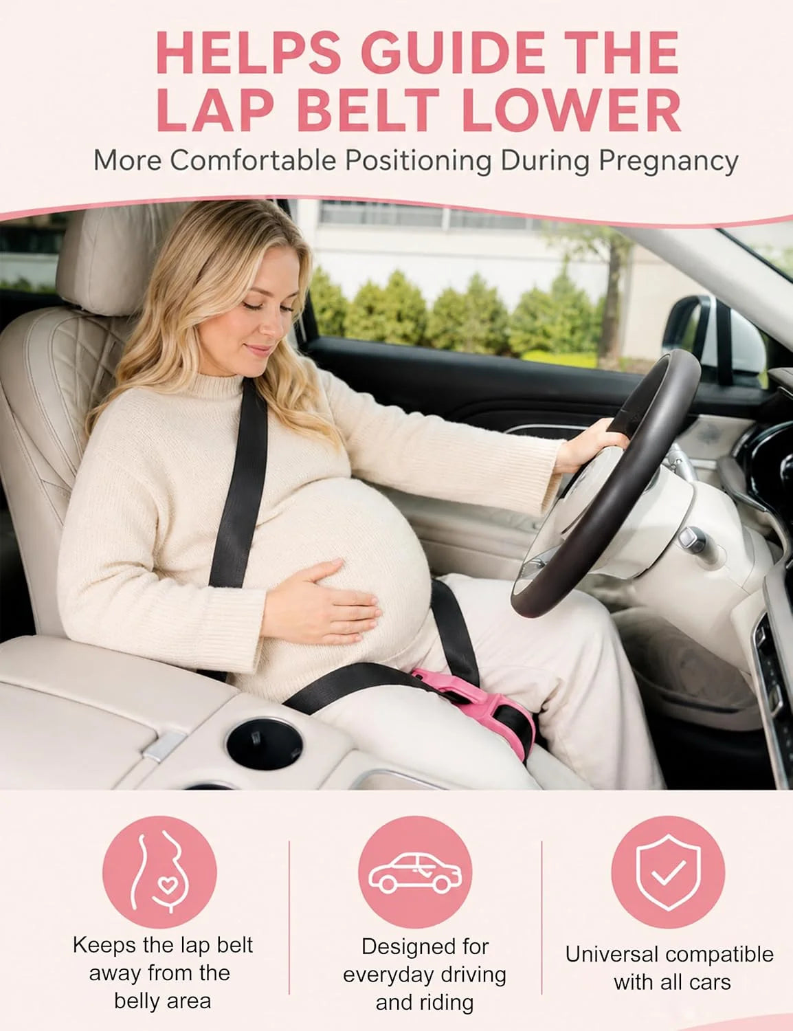 Pregnancy Seat Belt Extender with Belly Cover - image 10