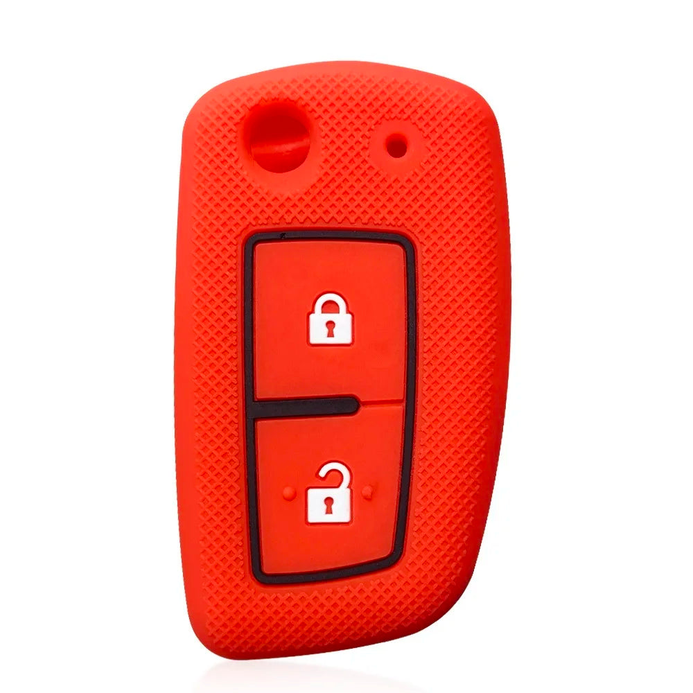 Silicone 2-Button Flip Key Cover Compatible with Nissan Qashqai J11, X-Trail & More