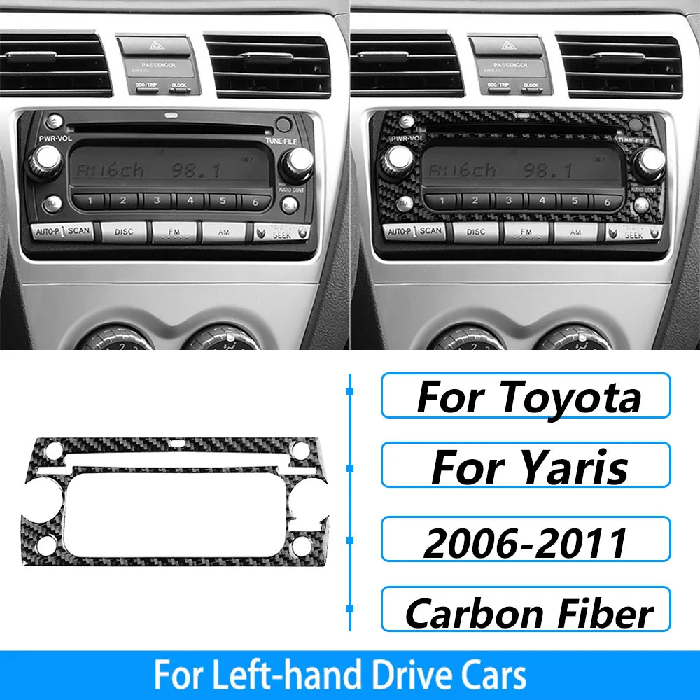 Carbon Fiber Gear Shift Panel Cover Trim for Toyota Yaris 2006-2011 - image 44