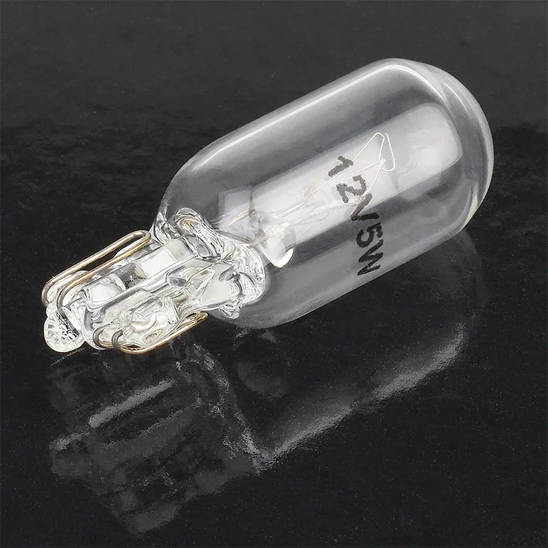 T10 W5W 194 501 Glass Wedge Car Bulbs 12V 5W, 10 Pack