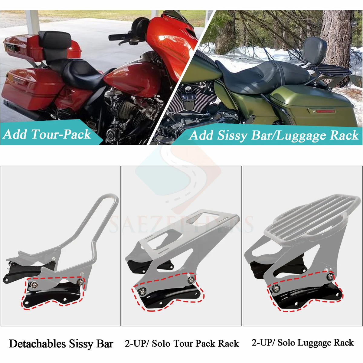 4-Point Docking Hardware Kit for Harley Touring 2014-2026 - image 11