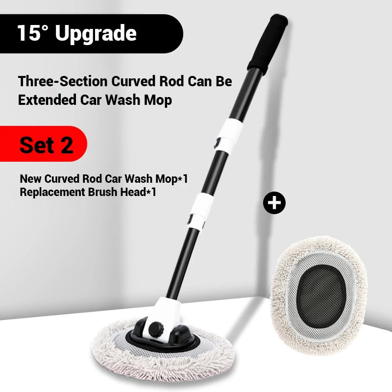 Telescoping Car Wash Brush with Soft Chenille Mop Head - image 7