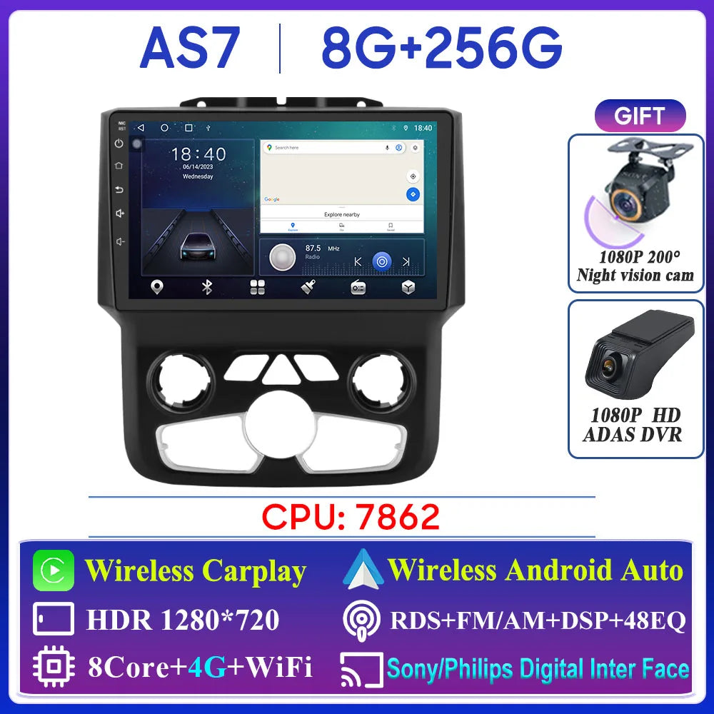 Dodge Ram 2013-2018 Multimedia Player with GPS, Bluetooth, CarPlay - image 15