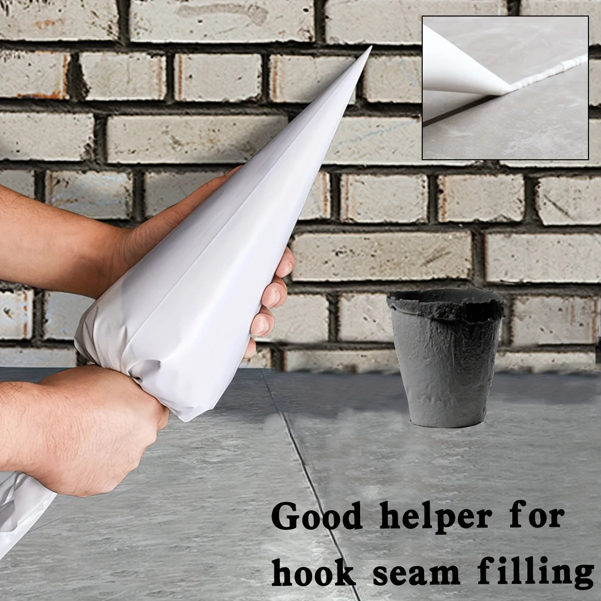 Grout and mortar piping bags, heavy duty vinyl cement bags with moulded tip
