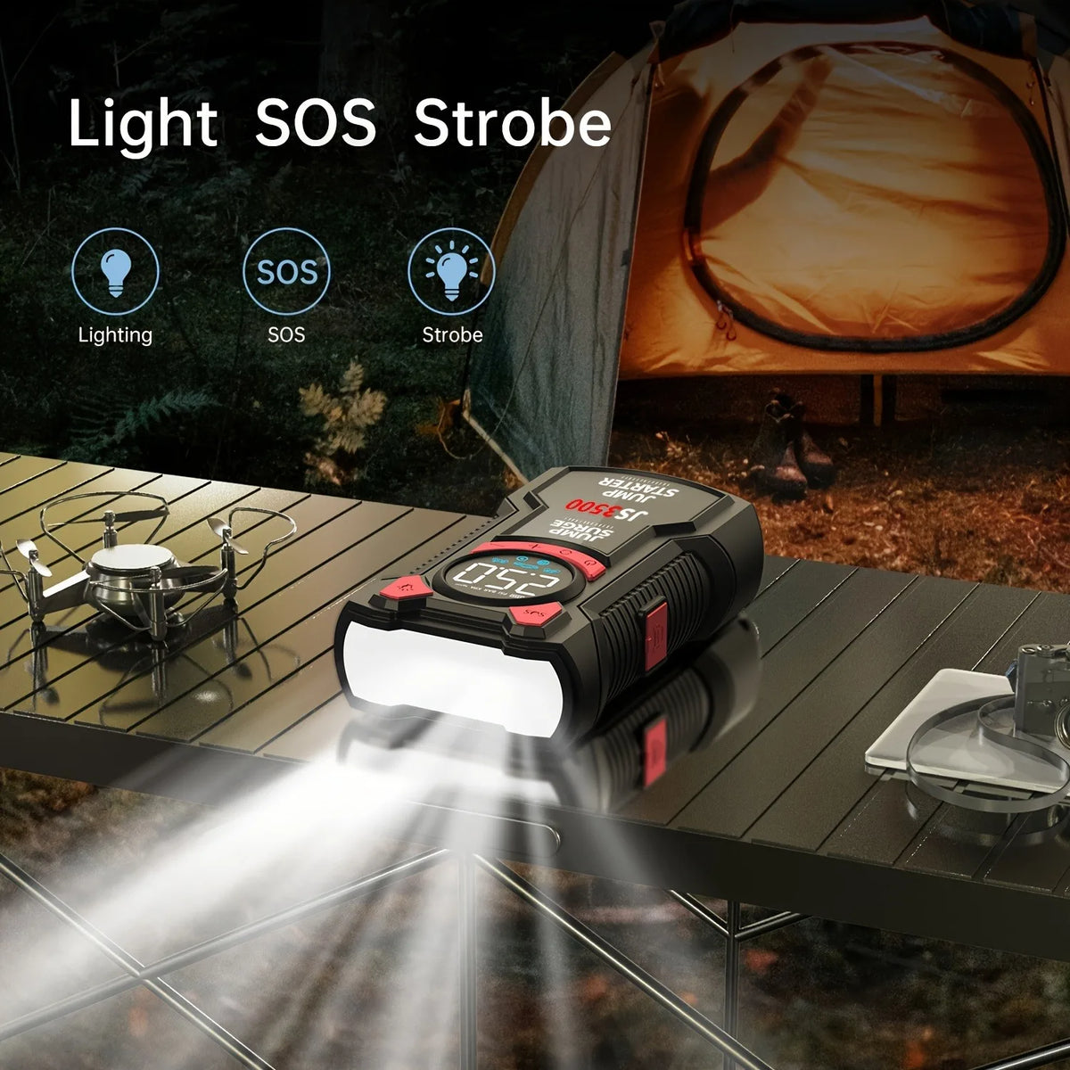 5-in-1 Jump Starter with Air Pump and Tire Inflator