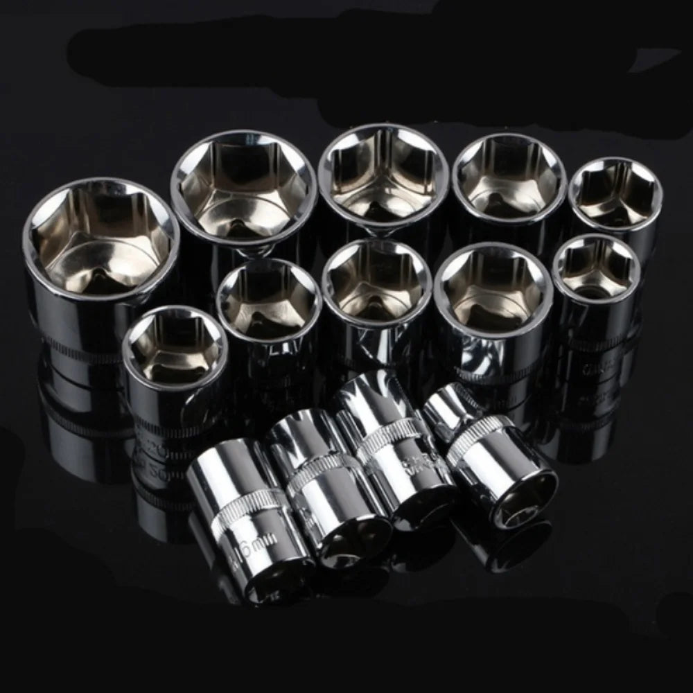 12 Pcs Wrench Socket Set Motorcycle Bicycle Car Boat Auto Repair Bike Tool Kit