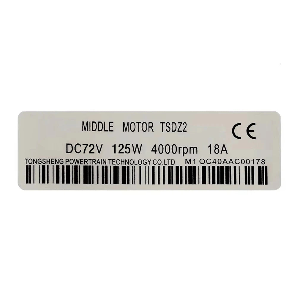 12PCS/LOT 36V/48V/52V 250W Stickers for Tongsheng Mid Motor eBike Conversion Kit Sticker for Tongsheng TSDZ2 TSDZ8