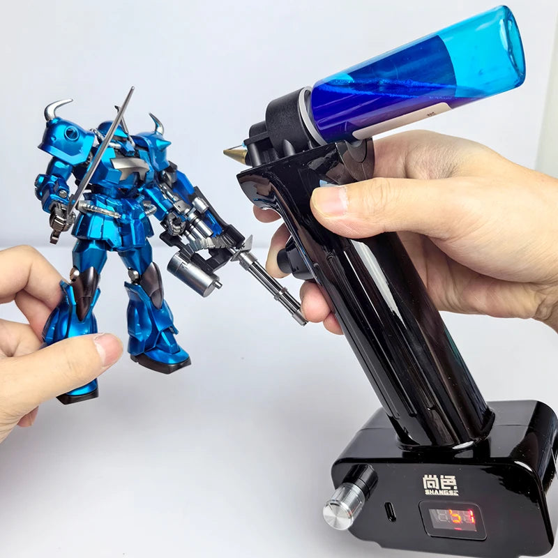 SHANGSE No-Clean Airbrush Kit-30PSI  Rechargeable Cordless Quick Spray Portable Tools for Model Painting Furniture Restoration