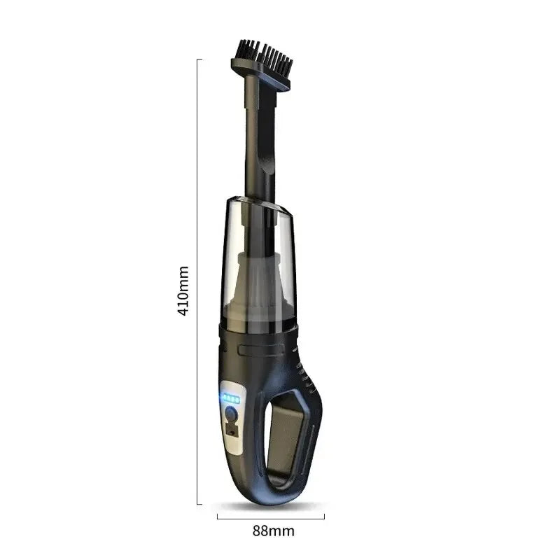 Cordless Car Vacuum USB Recharge Handheld Vacuum Portable Powerful Suction Cleaner for Car Household Office Pet Hair Cleaning