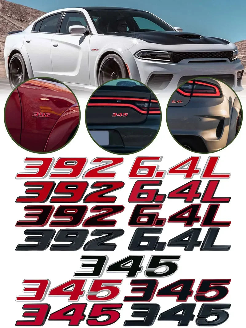 3D Metal Engine Size Car Sticker for Dodge, Jeep, Ford and Toyota
