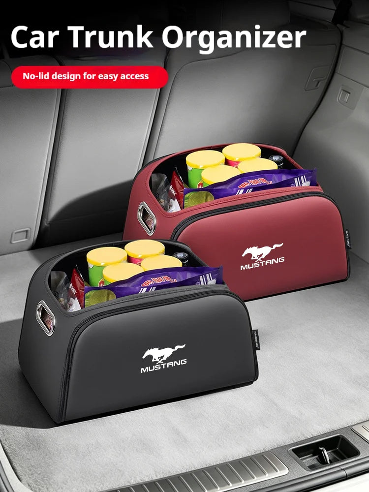 Car Trunk Organizer Box with Pocket for Ford Mustang