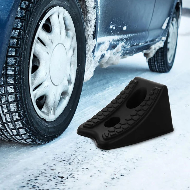 Rubber Heavy Duty Wheel Chocks Easy to Carry Chock Block for Front and Back Tires for Car, Travel Trailers, RV, Truck, and ATV