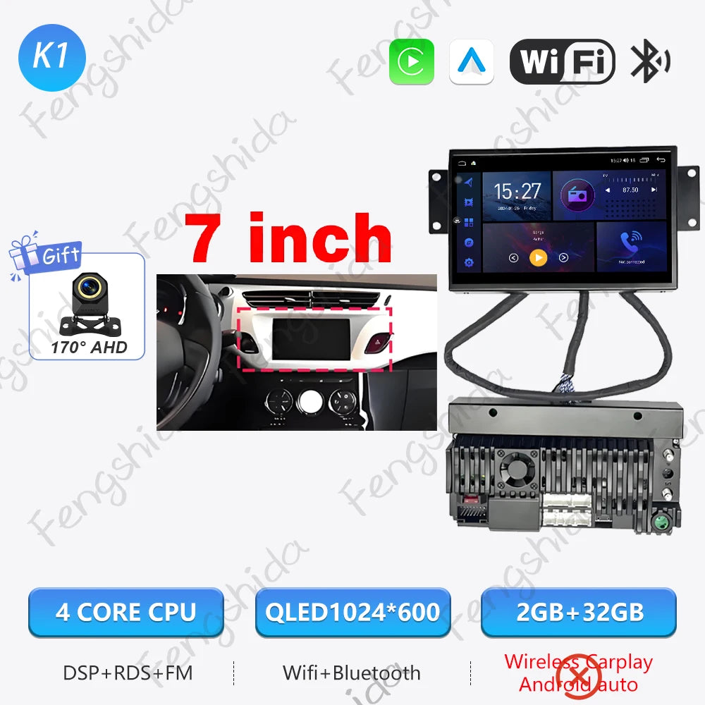 7-Inch Android Car Radio with GPS for Citroen C3 DS3 2010-2016 - image 9