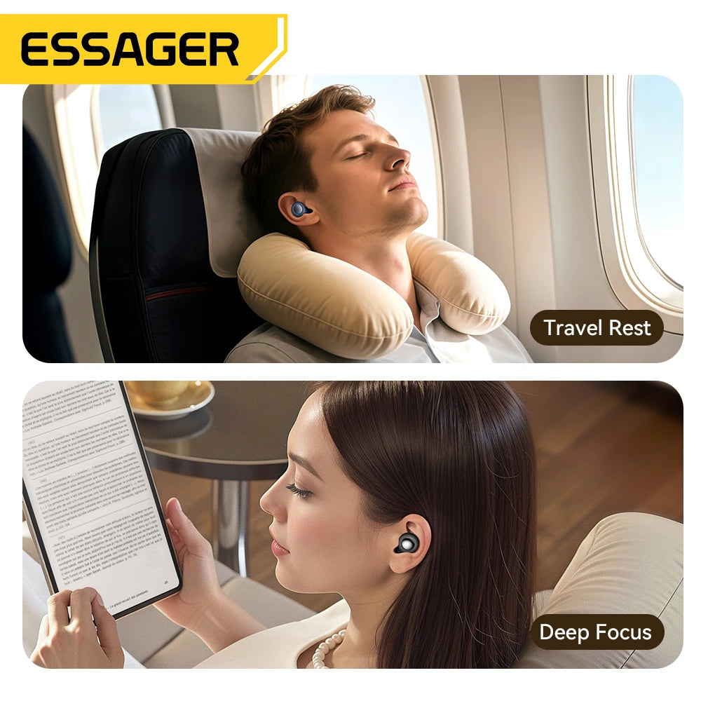 Soft Silicone Earplugs for Sleep, Study & Travel