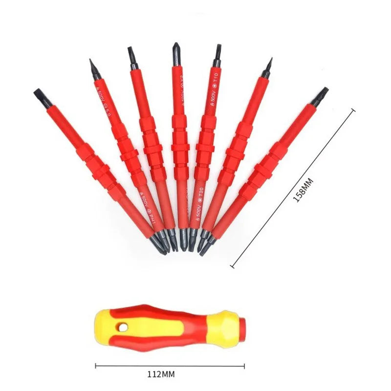15Pcs 1000V Insulated Screwdriver Set Electrician Kit Magnetic Bits - image 4