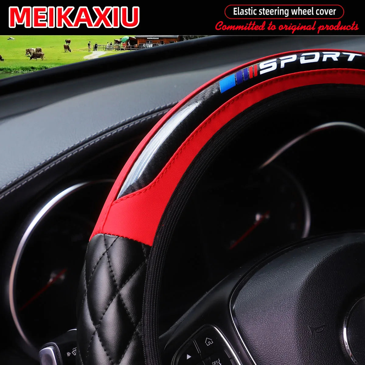 Universal Sport Steering Wheel Cover Without Inner Ring