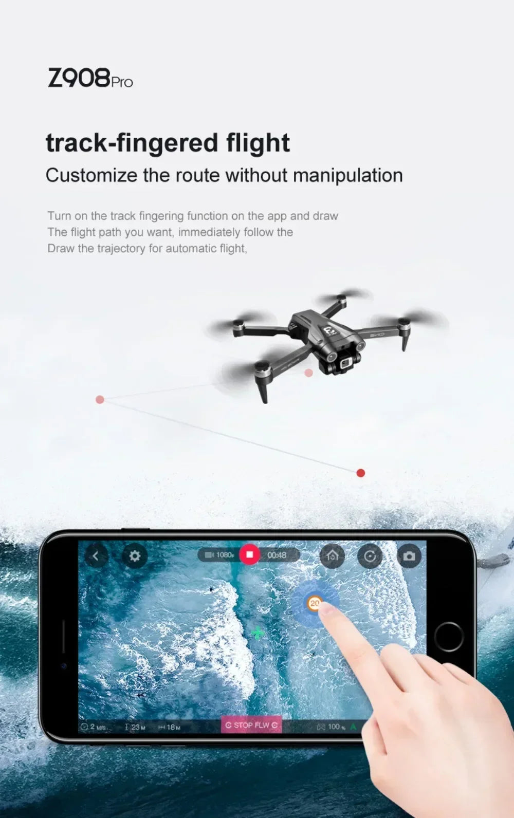 Z908 Pro Max Drone 4K HD Dual Camera Brushless FPV Foldable Quadcopter - image 21