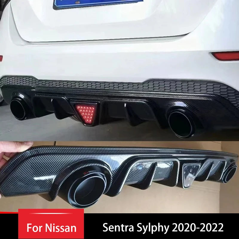 Rear Bumper Diffuser with LED for Nissan Sentra and Sylphy 2020-2022