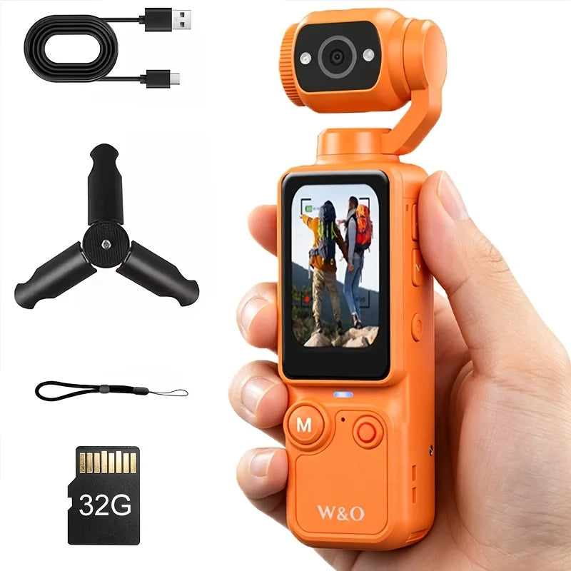 4K Camcorder with Flip Screen & Tripod – Ultra HD Vlogging Camera