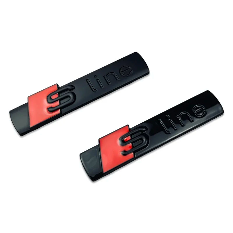 Sport Script Metal Fender Side Sticker for Audi A3 A4 A6 Q5 Q7
