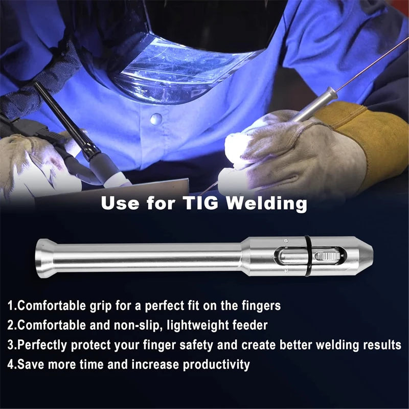 Tig Wire Feeding Pen Welding Rod Holder Welding Wire Feeder Tig-Pen Welding Wire Feeder Feeding Rod Holder Suitable for 1.0-3.2mm Welding Wire