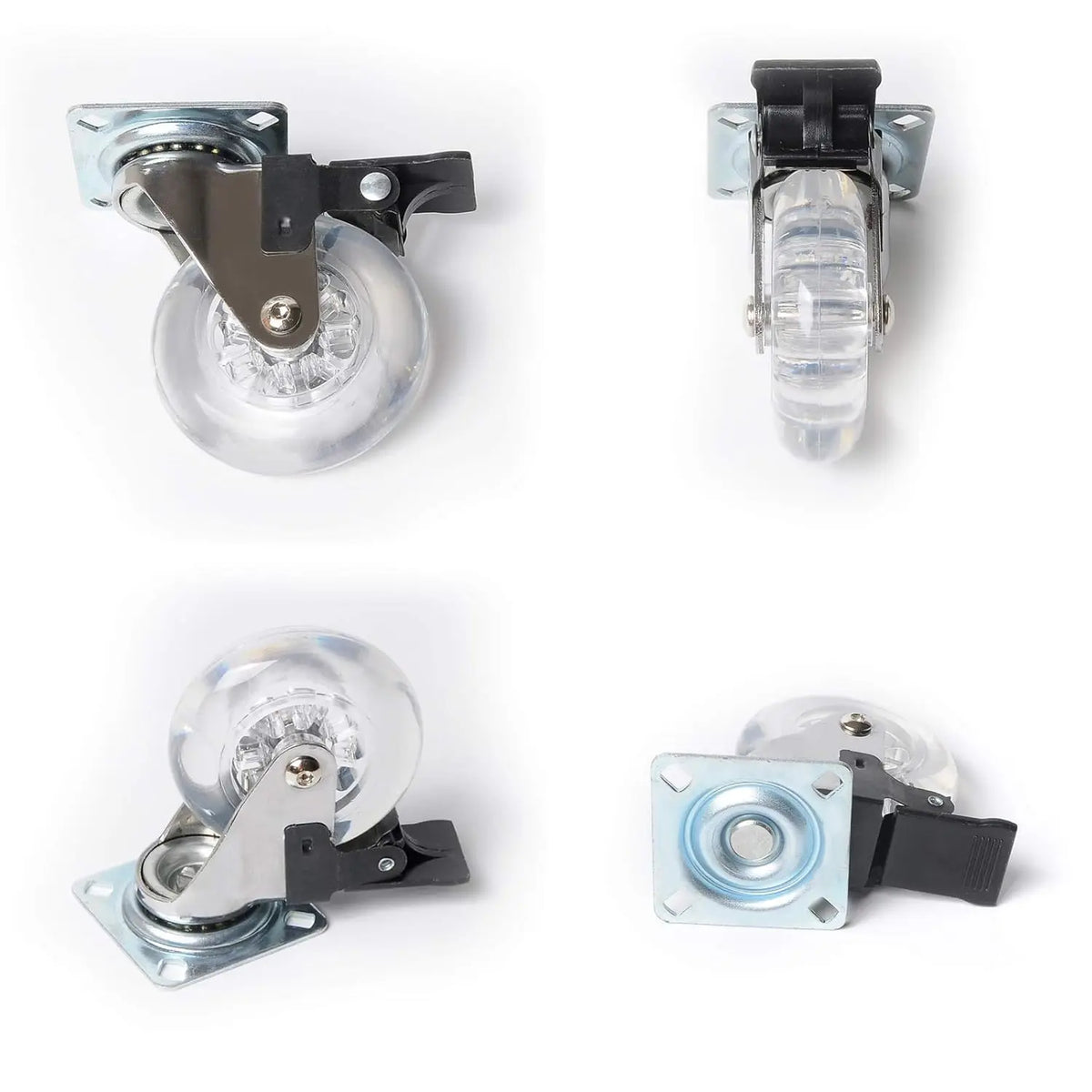 3-Inch Swivel Caster Wheels with Brake, Set of 4 – 800 lbs