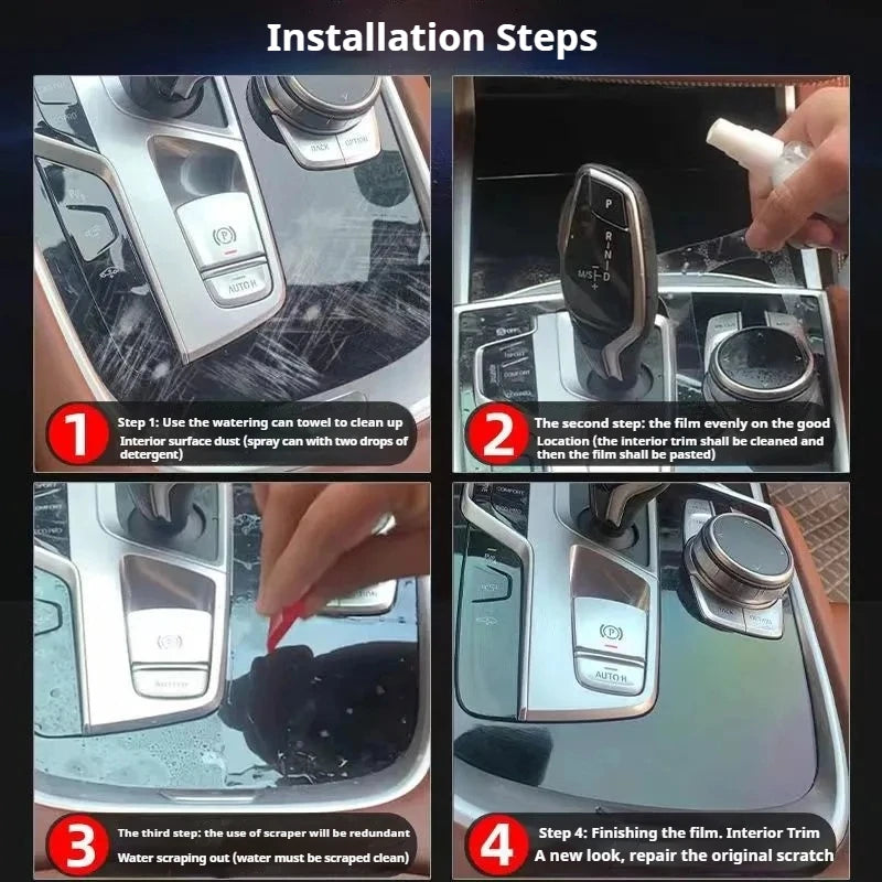 Car Interior Protection Film For Ford F-150 2022-2023 F150 TPU Clear Self-adhesive Console Gear GPS Screen Anti Scratch Sticker