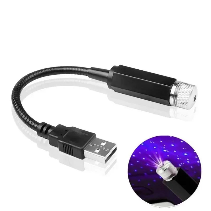 Starry Sky LED Night Light for Car USB - Red/Blue - image 6