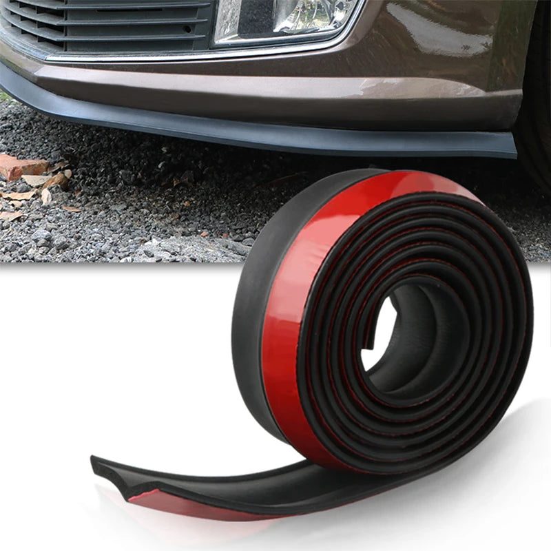 Universal Front Bumper Lip Rubber Protector Strip, 60mm x 2.5m