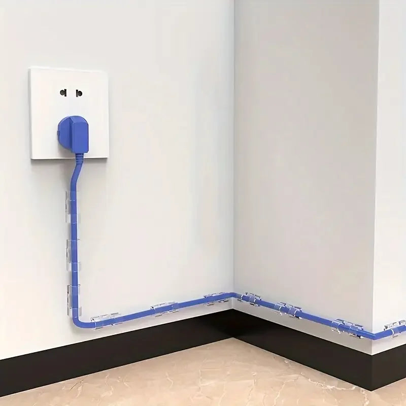 Clear Plastic Cable Clips – Adhesive Cord Holders