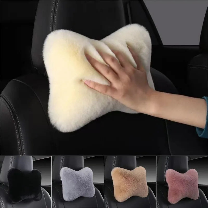 Ergonomic Car Headrest Lumbar Pillow – Plush Neck Support