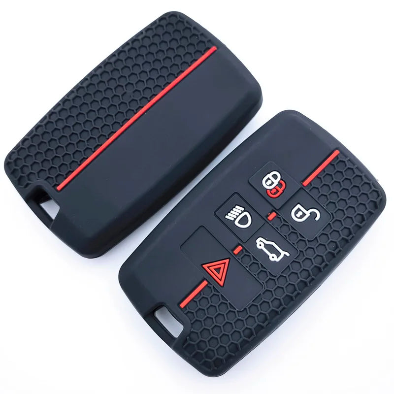 For Land Rover Range Rover Sport Evoque Velar Discovery 5 Jaguar XE XF E-Pace F-Pace A9 A8 X8 XJ XFL XJL Silicone Car Key Case