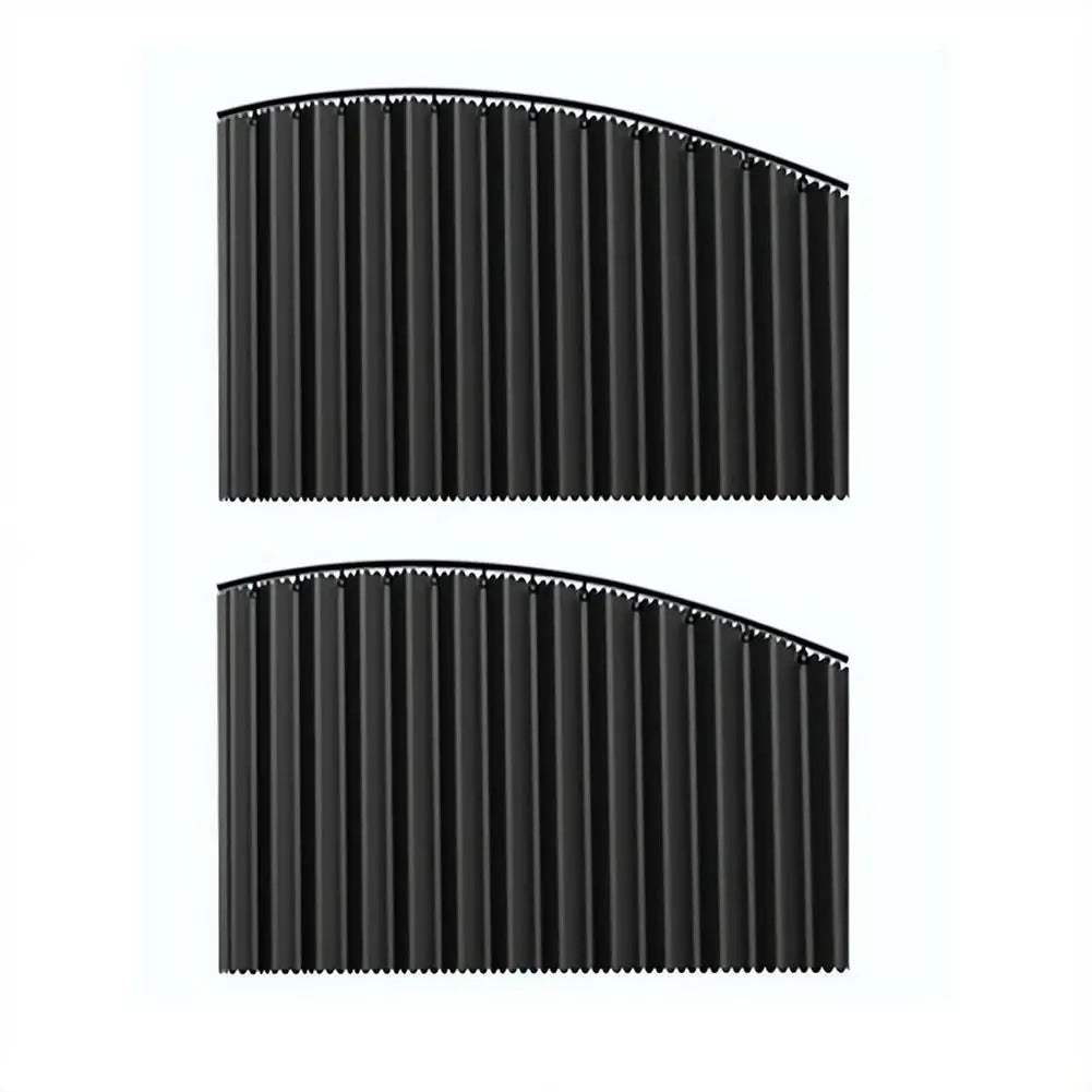 Car Side Window Pleated Sun Shades with Slide Track