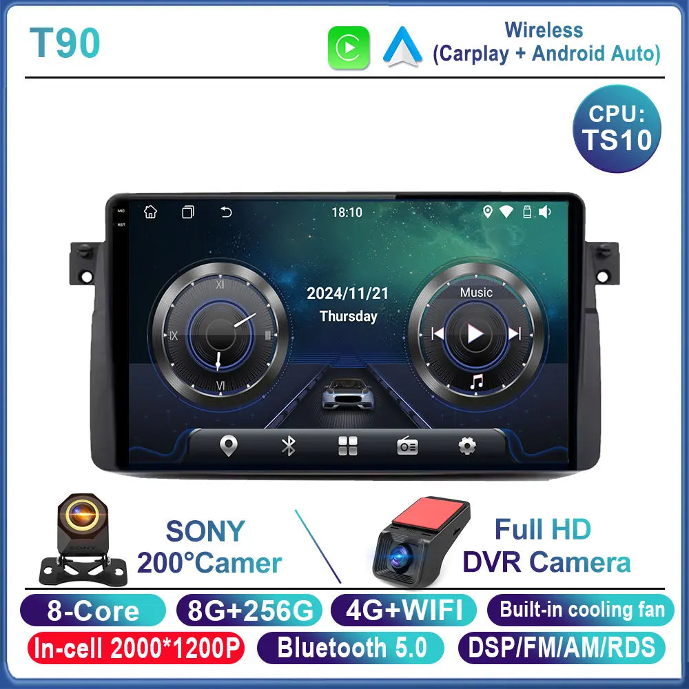 For BMW E46 M3 X5 1998-2006 Android Car Stereo 9" Touchscreen - image 13
