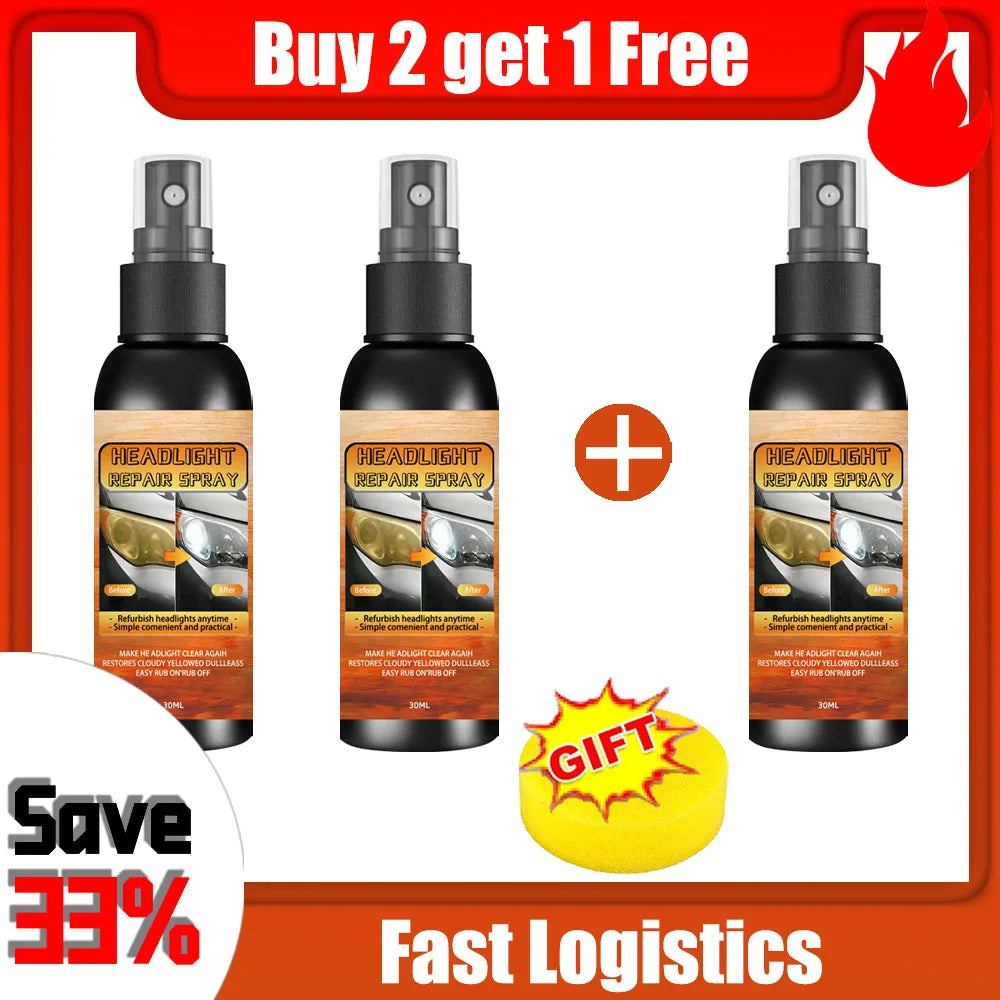 Headlight Restoration Polishing Kit for Yellowed Lenses