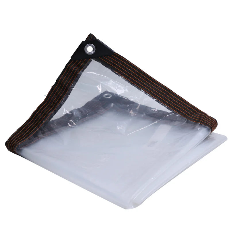 Clear Waterproof Poly Tarp with Rustproof Grommets, 2x4m