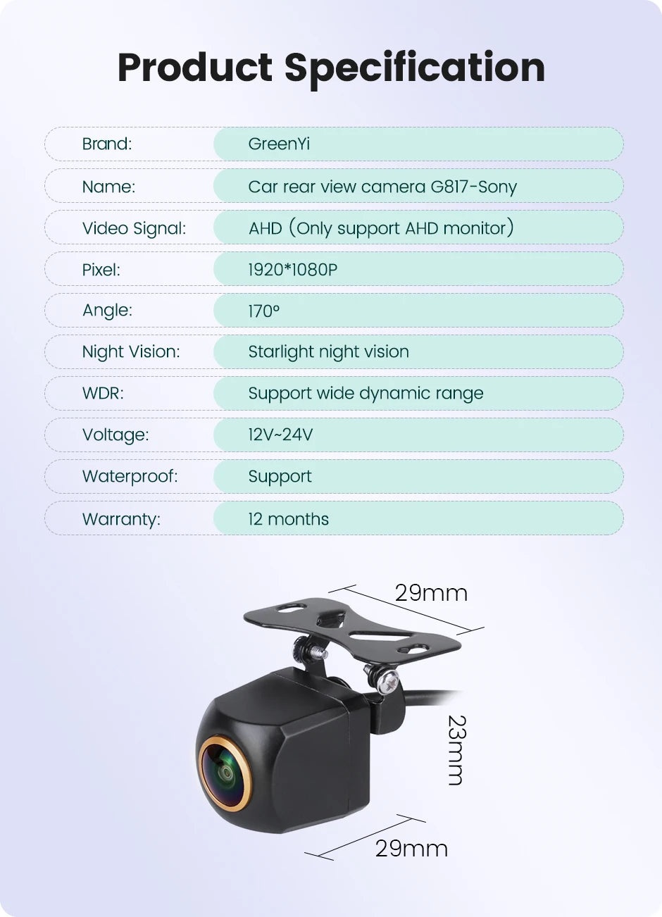 GreenYi AHD 1080P Rear View Camera with Night Vision - image 16