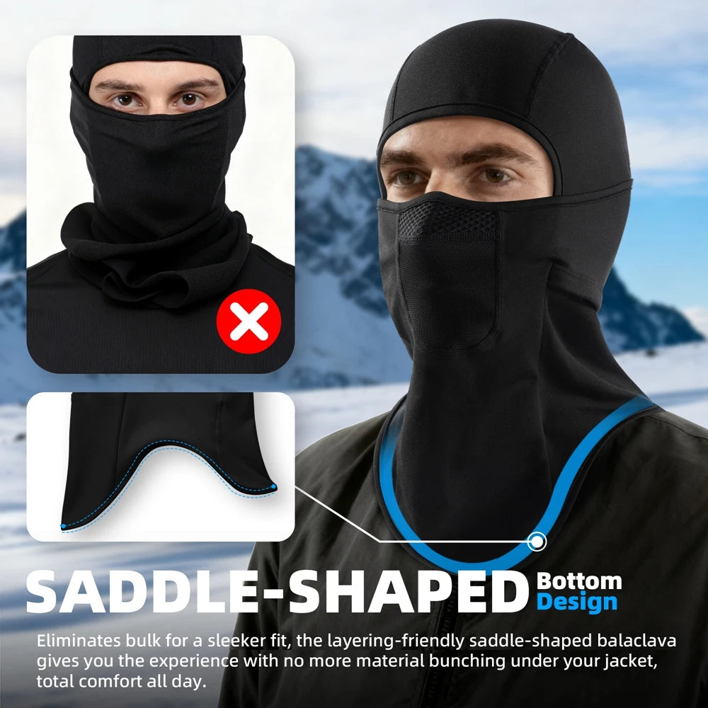Winter Motorcycle Balaclava Full Face Mask Thermal Scarf Outdoor Sports Ski Motorbike Cycling Helmet Liner Hood Cap Neck Warmer