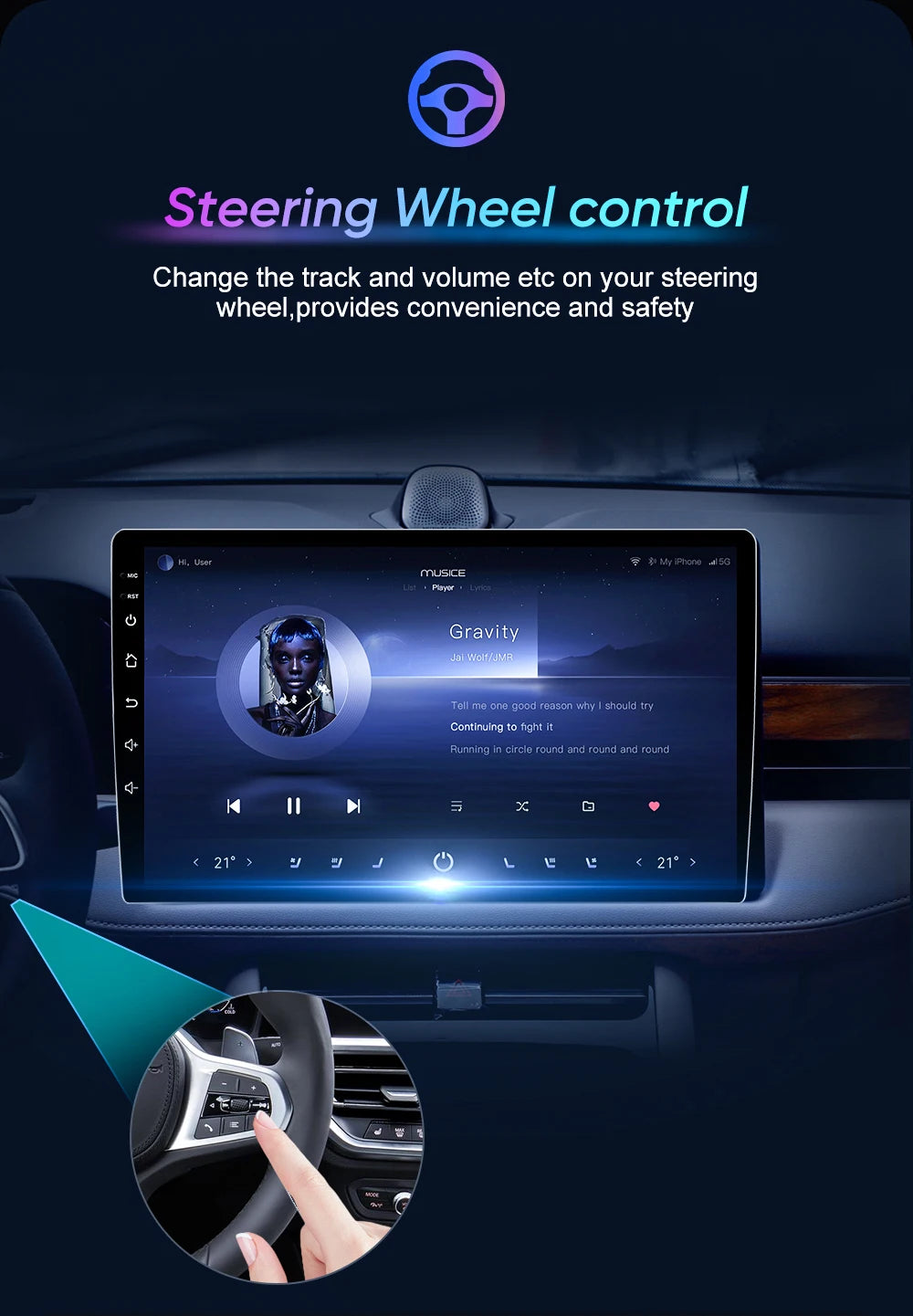 10 Inch Android Car Stereo for Suzuki Swift 2003-2010 with CarPlay - image 8