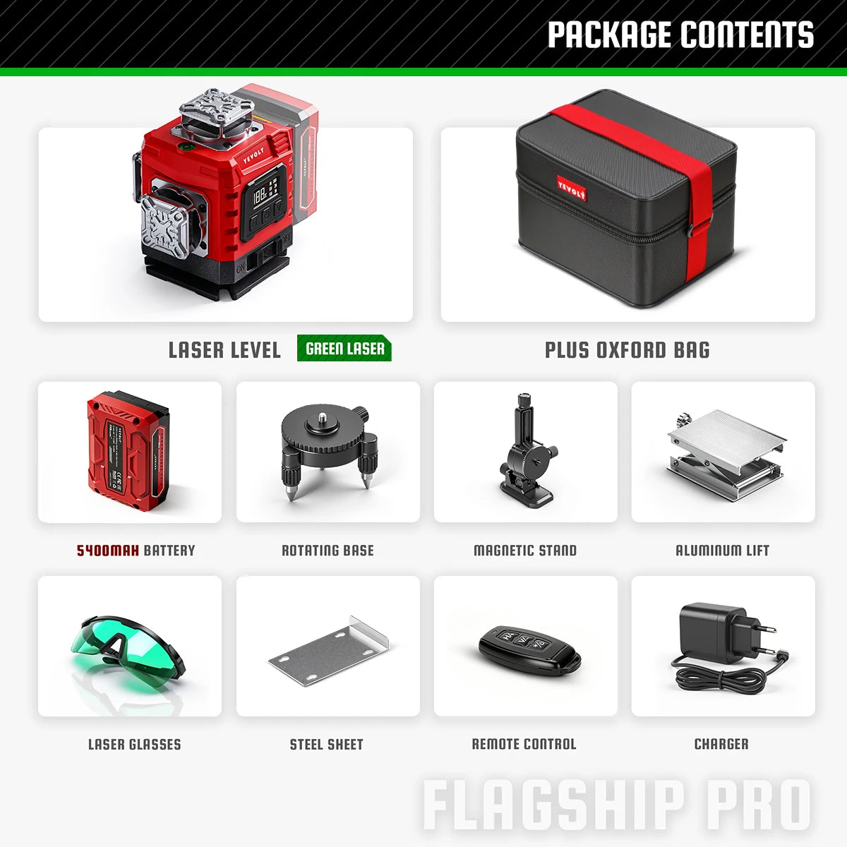 4D 360 Self Leveling Cross Line Laser Level with Tripod
