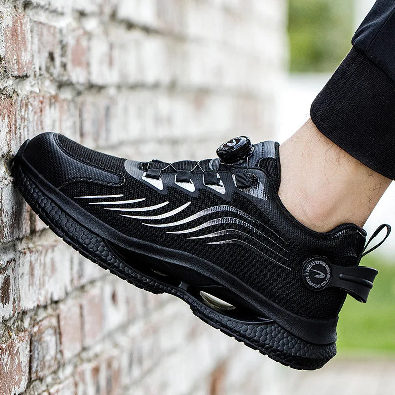 Men's Rotating-Buckle Anti-Smash Safety Sneakers - image 4