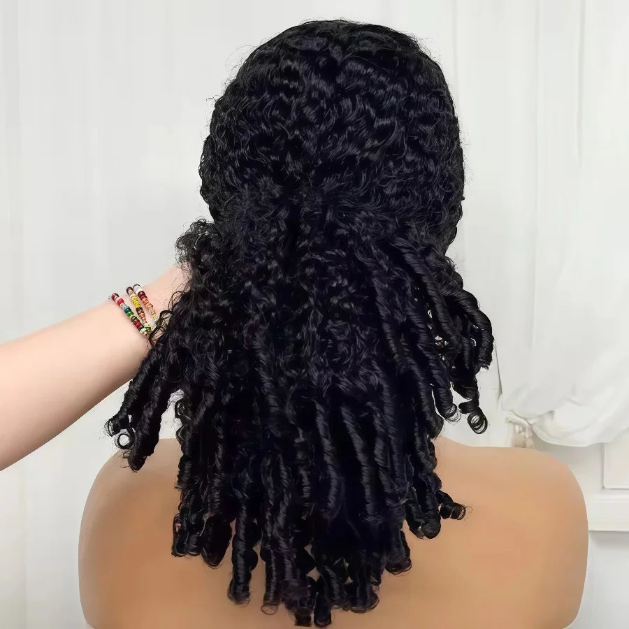 Burmese Curly Human Hair Wig, 13x4 Transparent Lace Front, Pre-Plucked