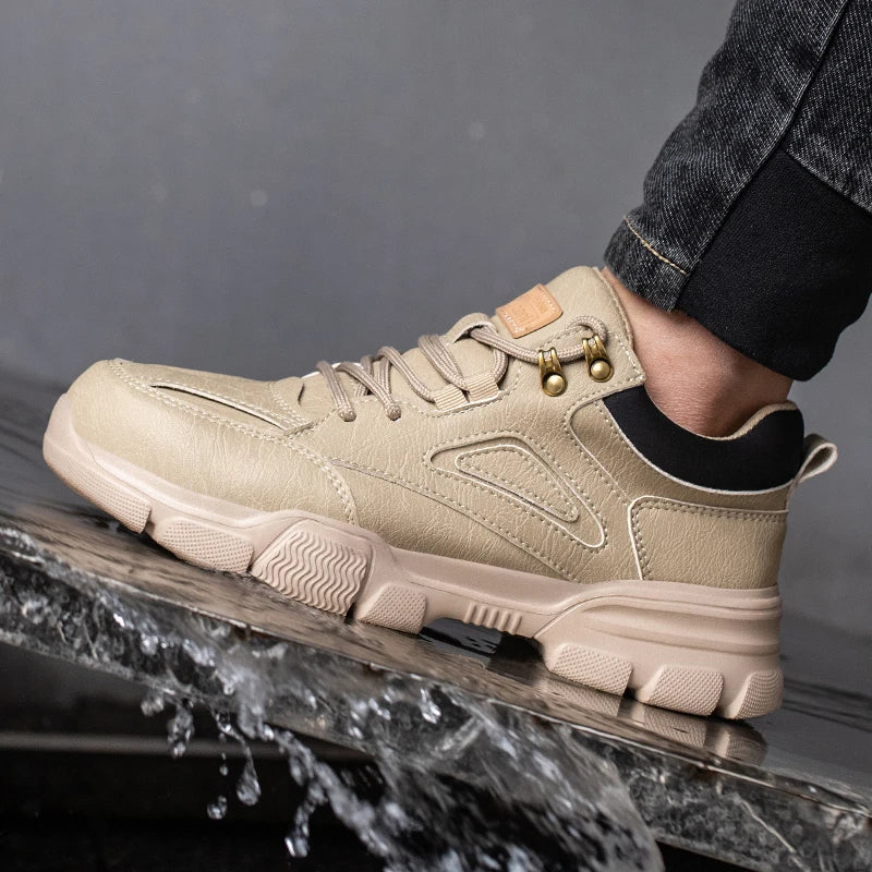 Safety Shoes Men Steel Toe Work Shoes Anti-smash Anti-puncture Indestructible Shoes Protective Boots Tactical Boots