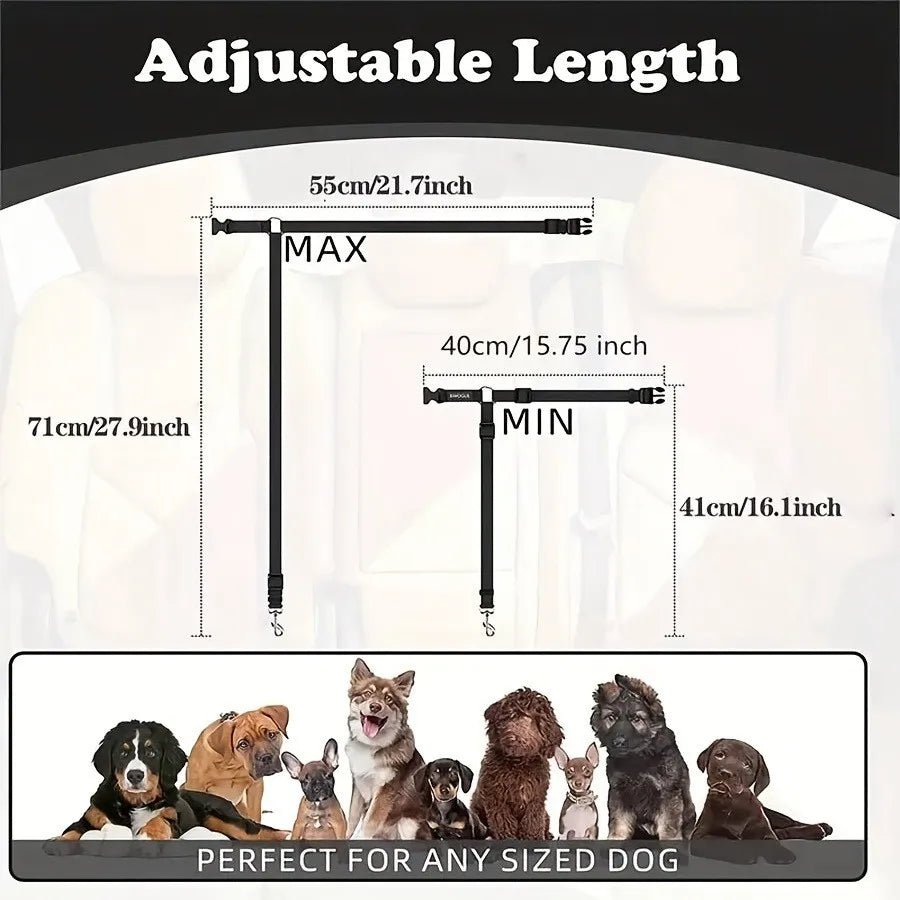 Adjustable Dog Car Seat Belt & Leash - image 5