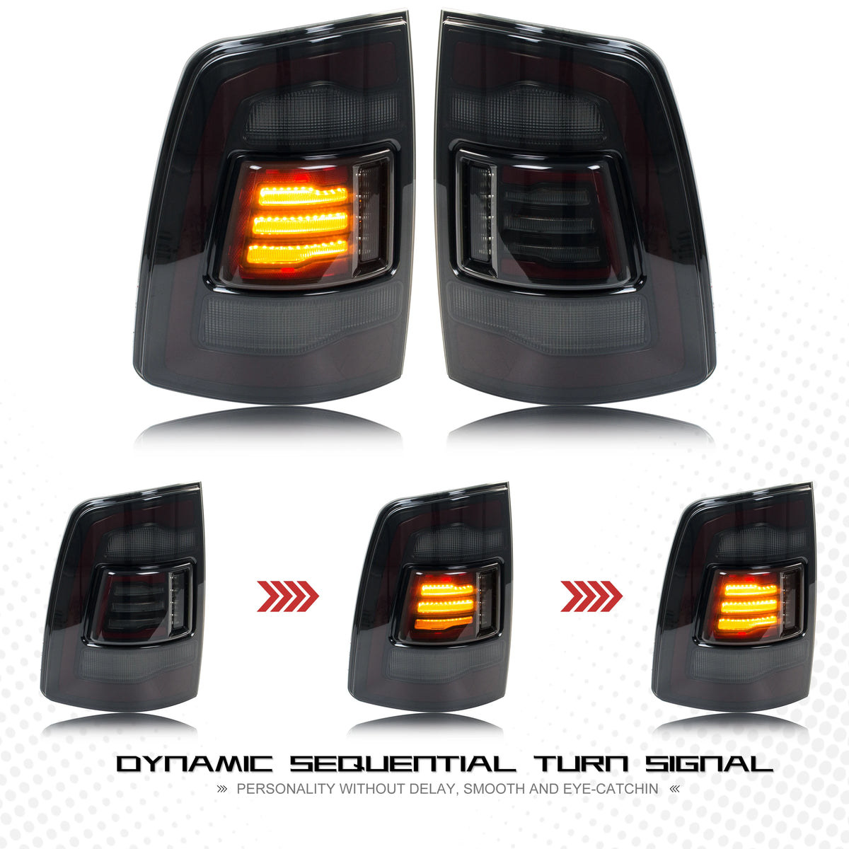 Sequential LED Tail Lights for Dodge Ram 1500 2500 3500 2009-2018 - image 3