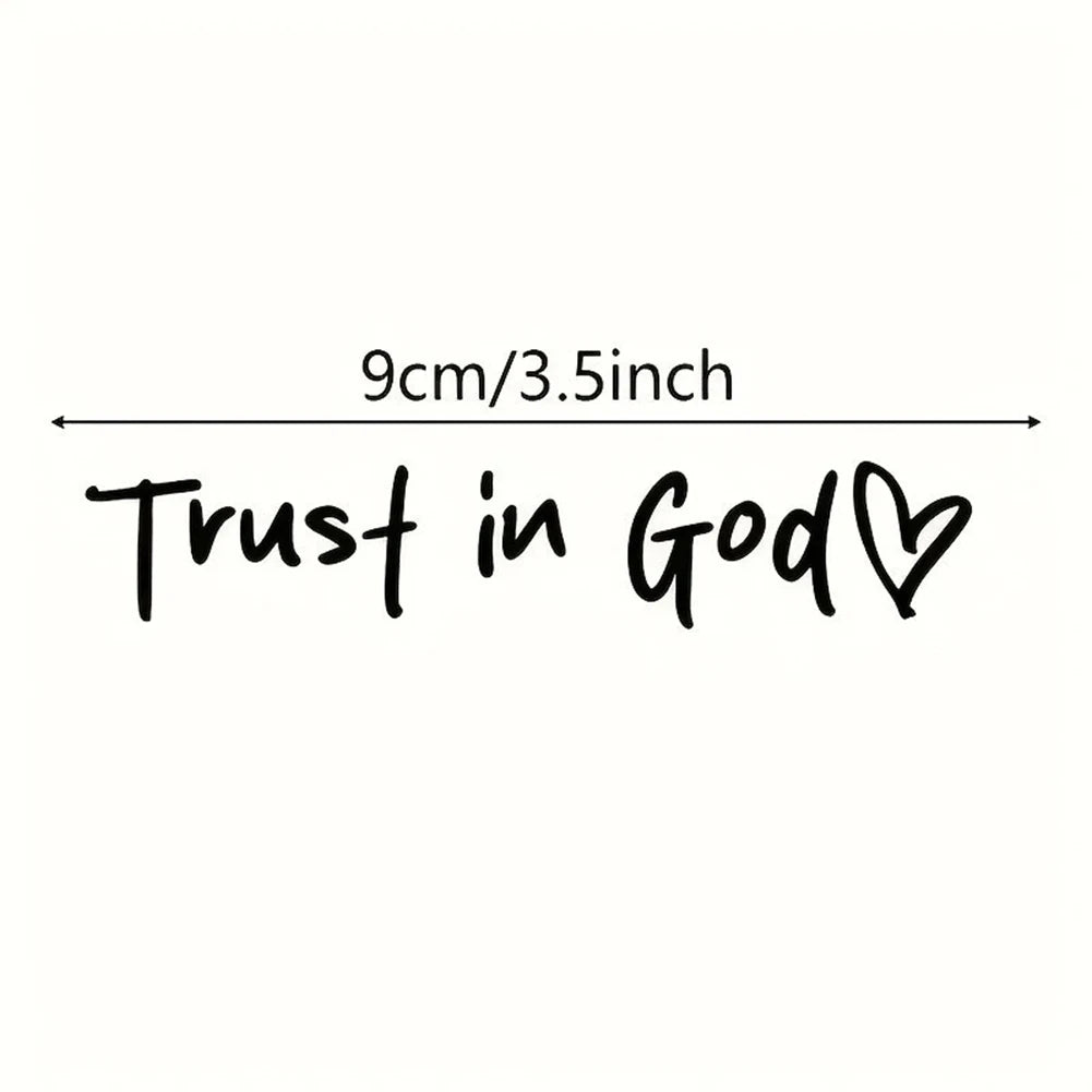 Trust In God Rearview Mirror Car Decal