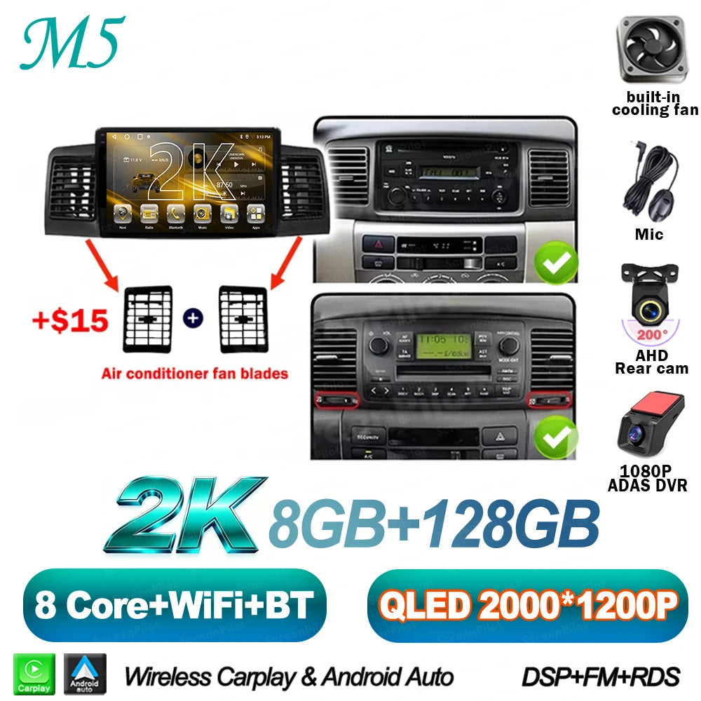 Android Car Multimedia Player for Toyota Corolla 2000-2006 - image 8