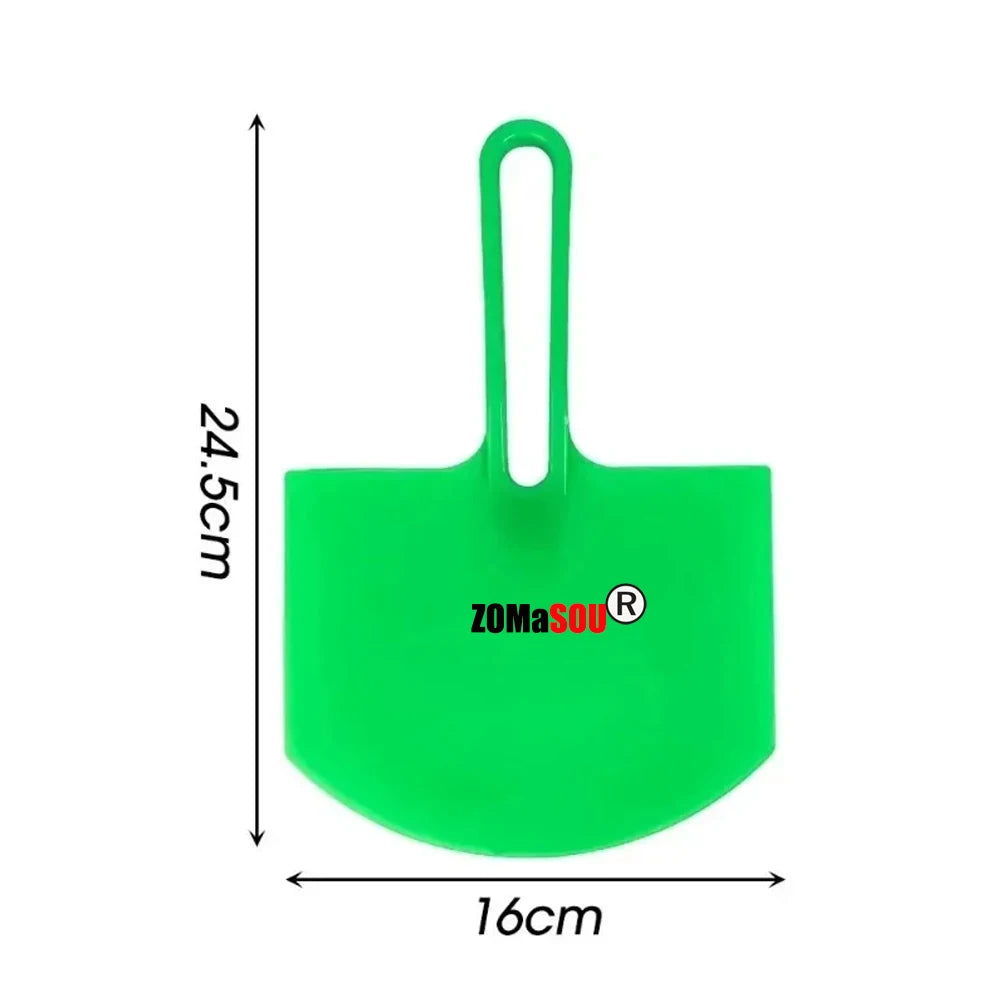 Curved bucket scoop scraper, putty knife for drywall, spackle and plaster