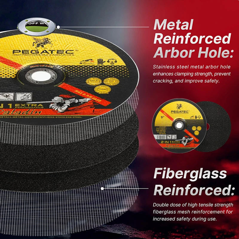 9 Inch Angle Grinder Cutting Disc 5/64 Inch Thick with 7/8 Inch Inner Bore