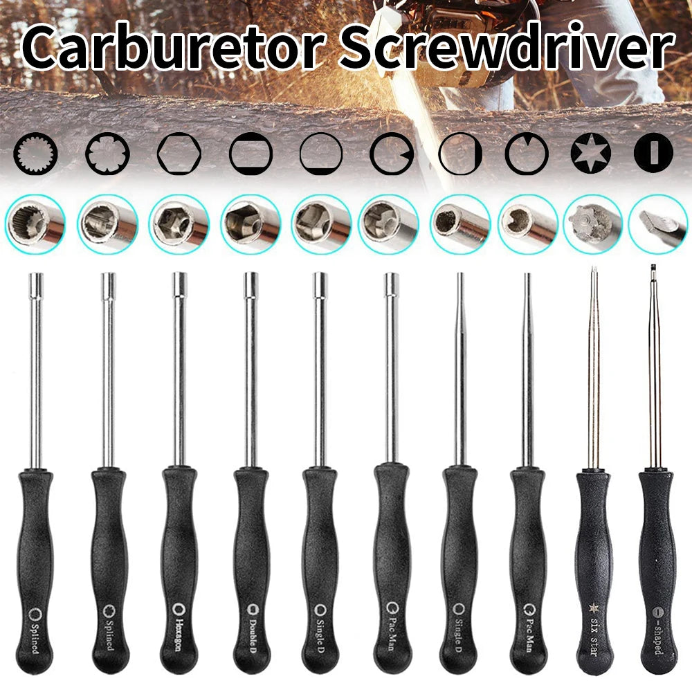 Carburetor Adjustment Tool Kit for Small Engines – 10 Pieces